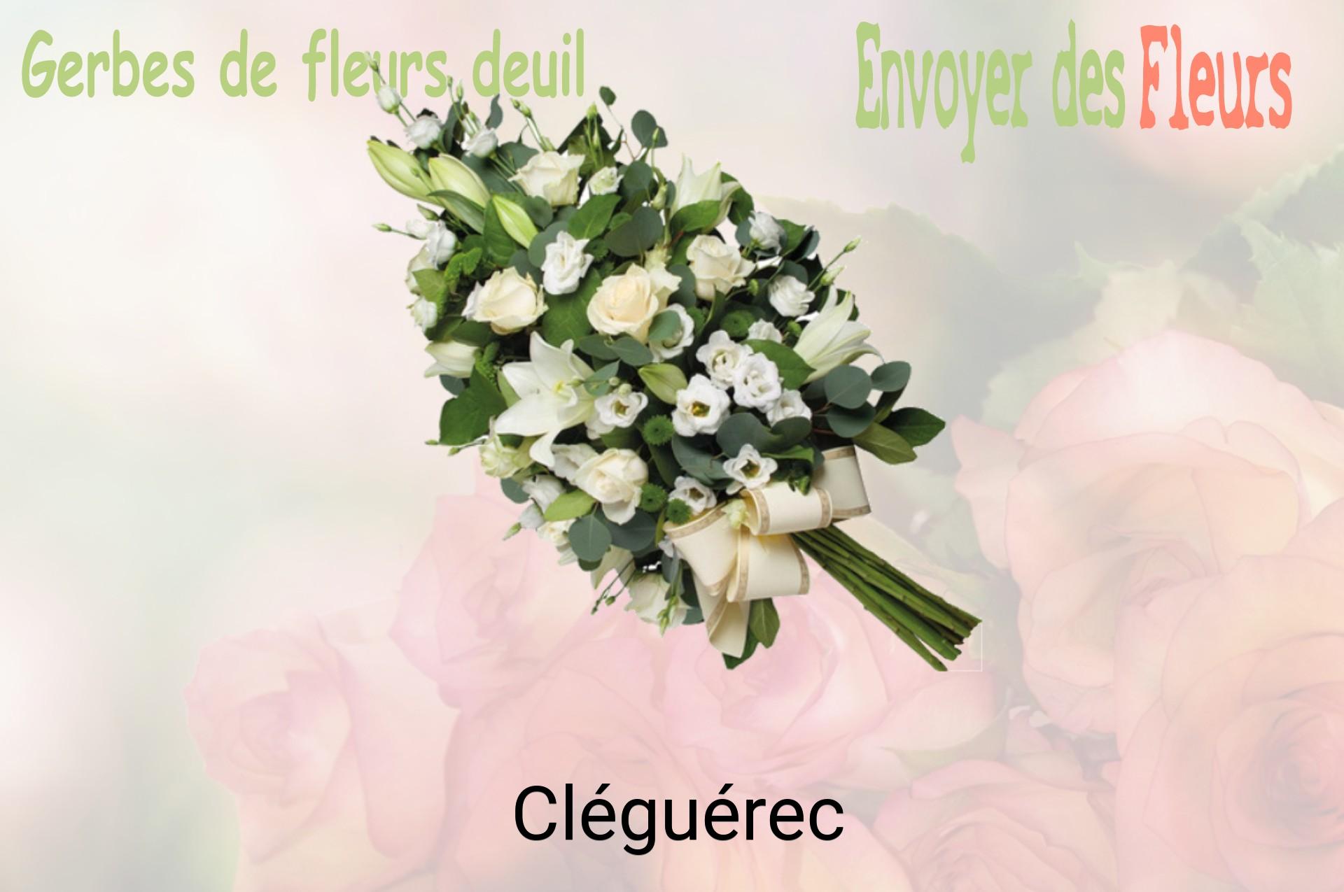 Gerbe de fleurs de deuil livrée à Cléguérec